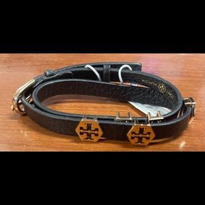 Tory Burch Black/ Gold Tone Bracelet